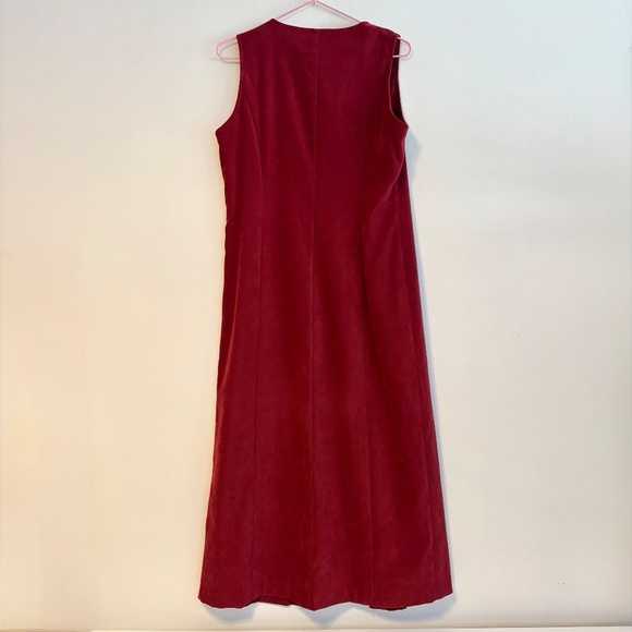 Casual Corner Annex Petite Faux Suede Sleeveless Button Down Midi Dress Size 8 - Picture 2 of 4